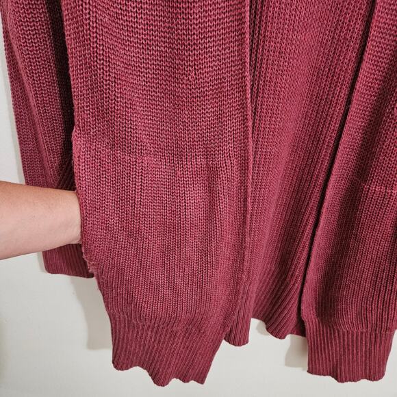 Lululemon Cashlu Sweater Wrap Heathered Mulled Cardigan Wine M/L - Picture 8 of 16